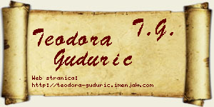 Teodora Gudurić vizit kartica